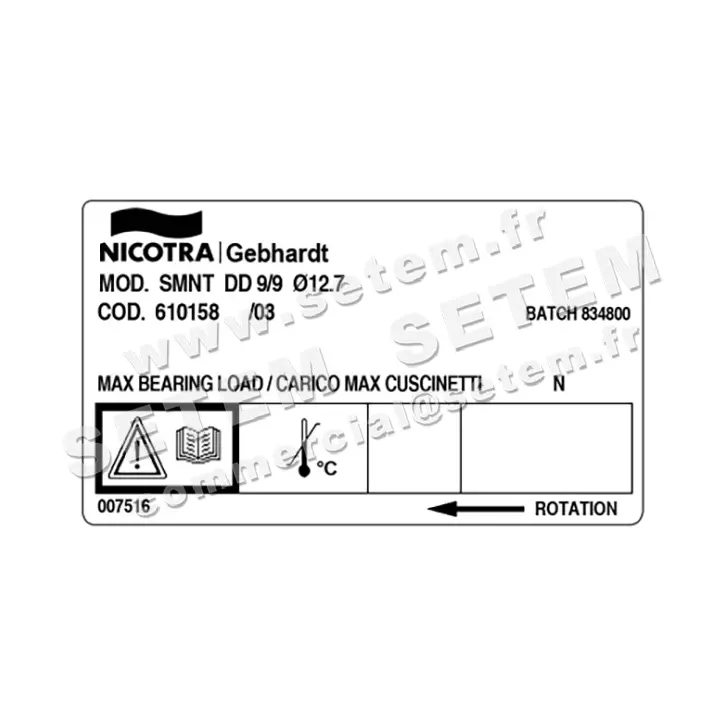 4624003006-ENSEMBLE VOLUTE/TURBINE NICOTRA GEBHARDT SMNT DD9/9 A12.7 *610158* 3