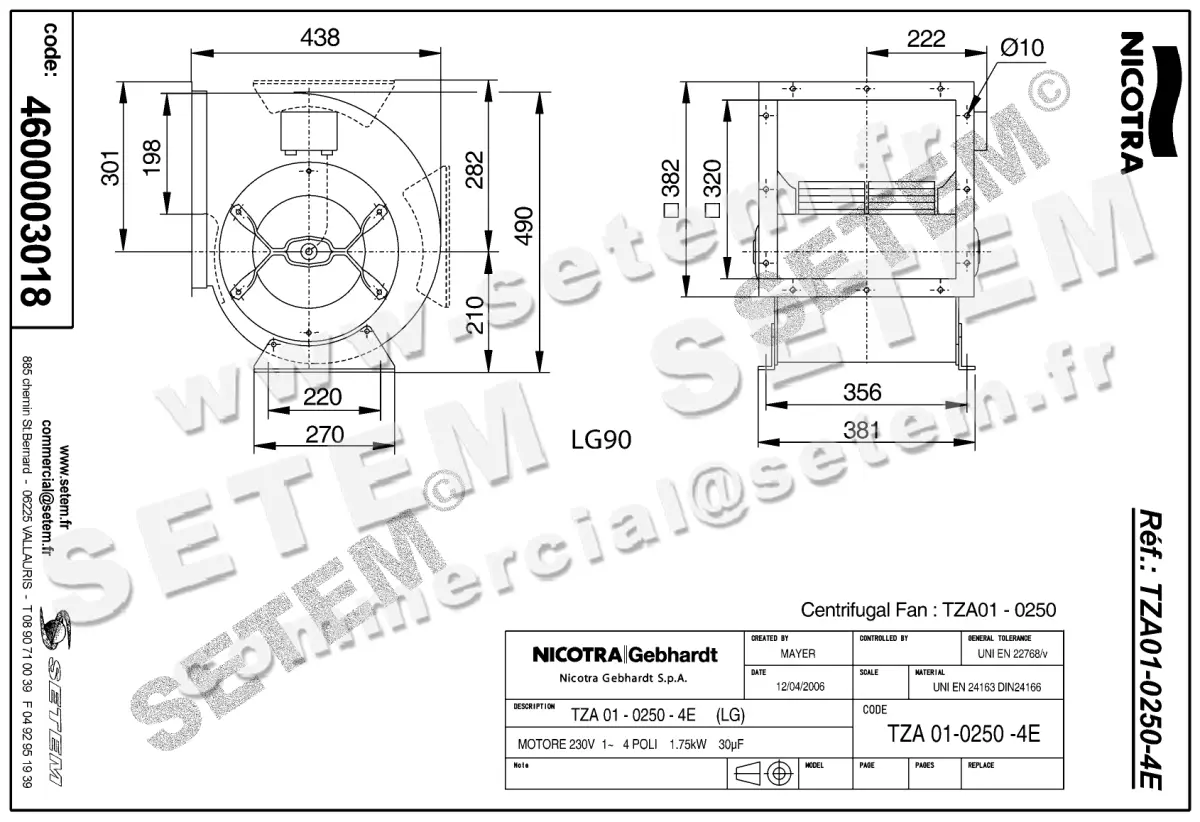 4624003018-VENTILATEUR NICOTRA GEBHARDT TZA01.0250.4E LG 90°