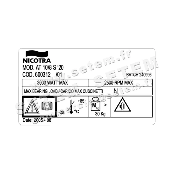 4624003030-VENTILATEUR NICOTRA GEBHARDT AT10/8S *600312* 4