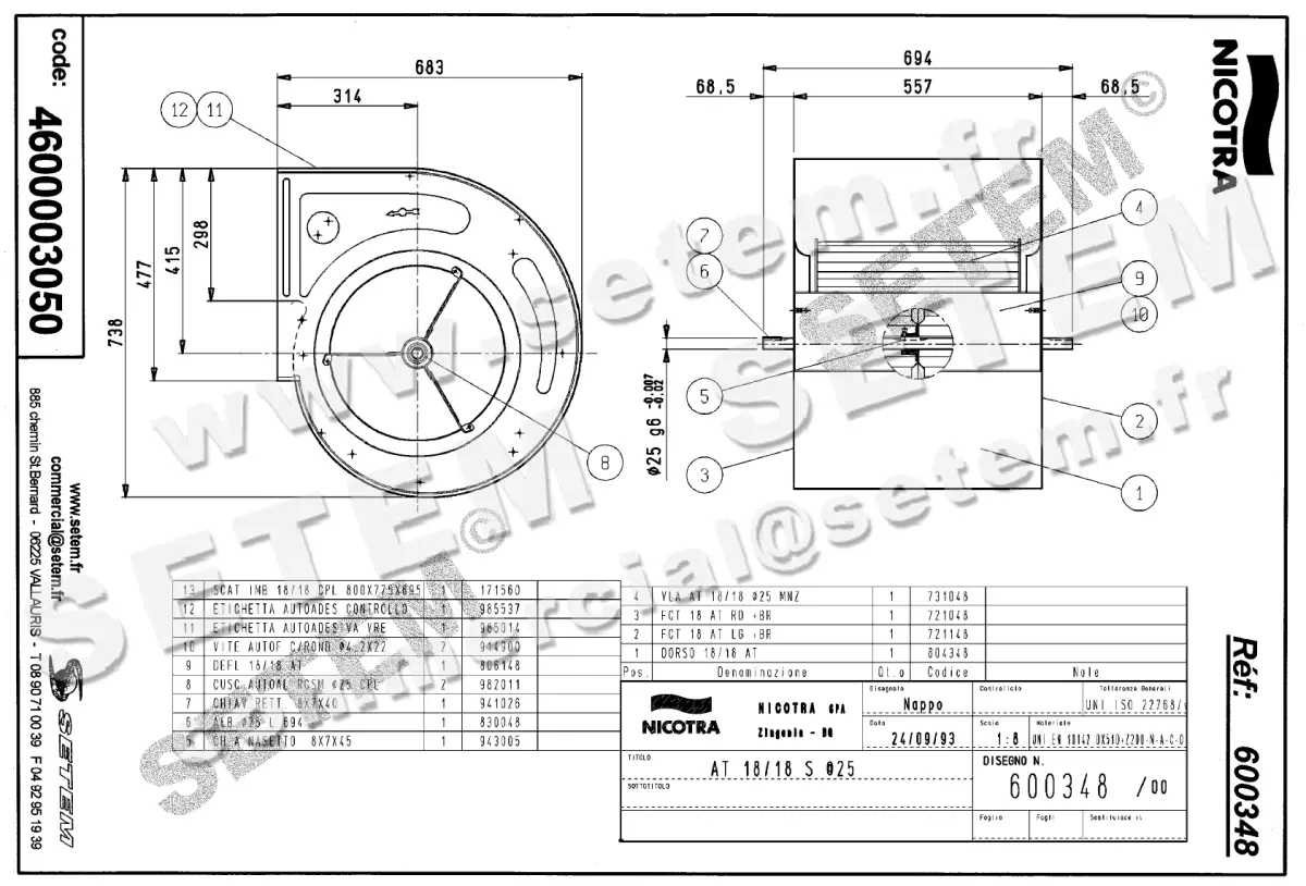 4624003050-VENTILATEUR NICOTRA GEBHARDT AT18/18S *600348* 2