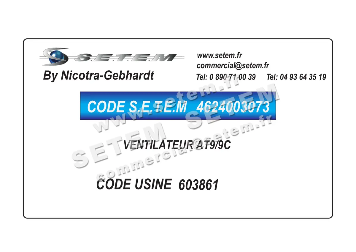 4624003073-VENTILATEUR NICOTRA GEBHARDT AT9/9C *603861* 4