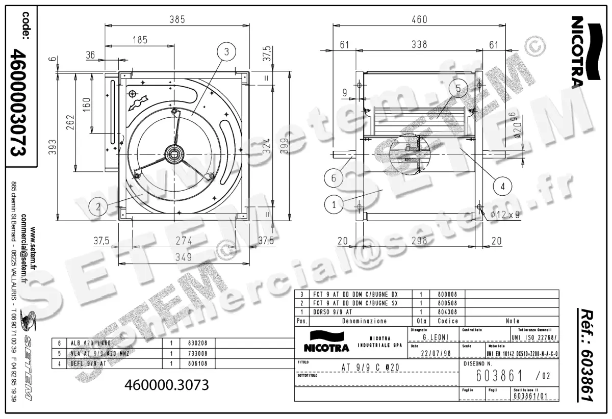 4624003073-VENTILATEUR NICOTRA GEBHARDT AT9/9C *603861* 2