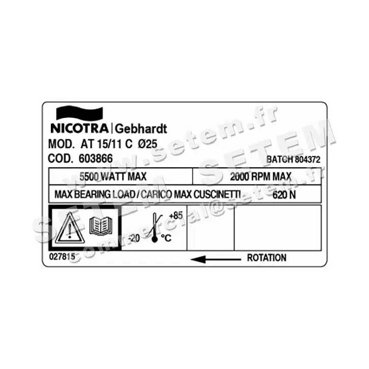 4624003082-VENTILATEUR NICOTRA GEBHARDT AT15/11C *603866* 3