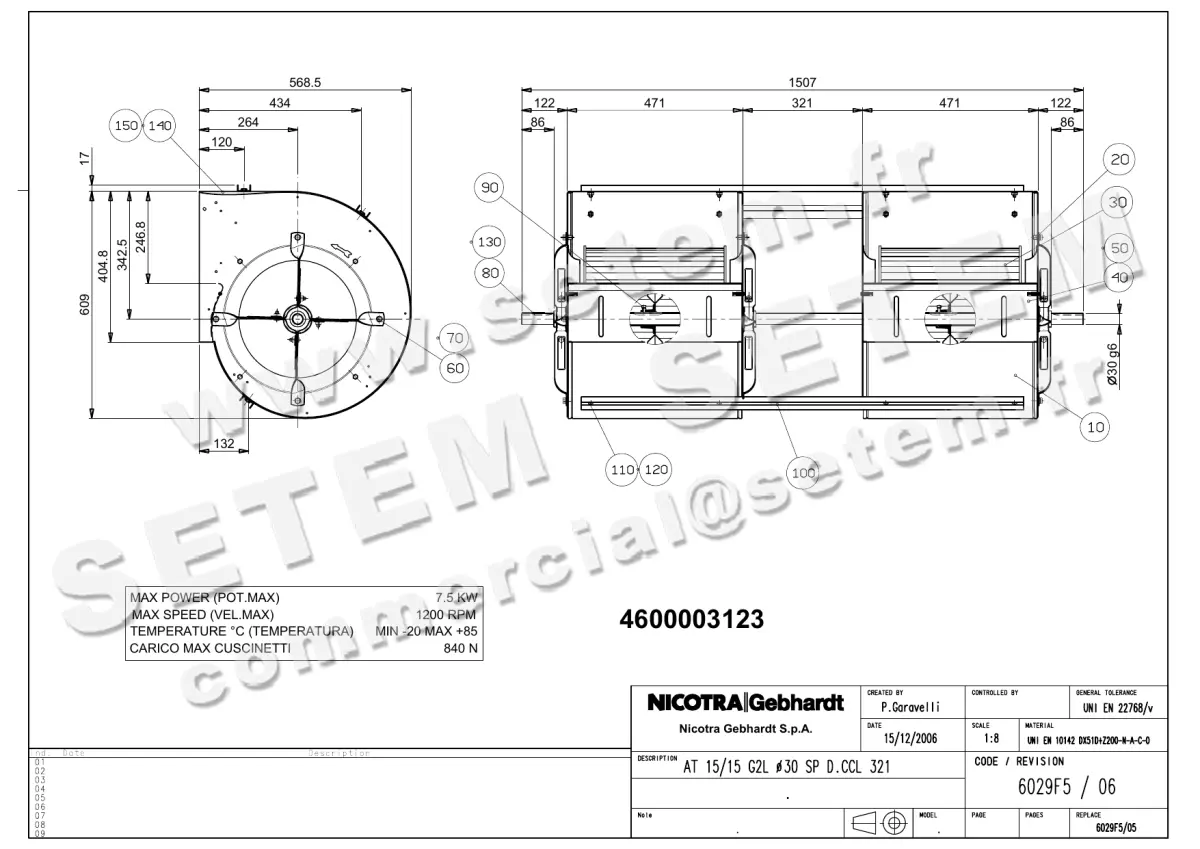 4624003123-VENTILATEUR NICOTRA GEBHARDT AT15/15G2L *6029F5* 2