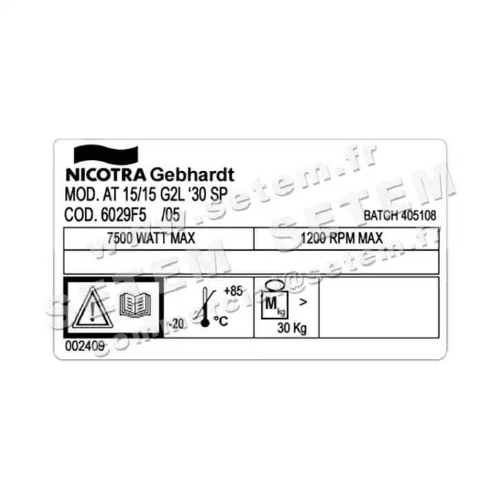 4624003123-VENTILATEUR NICOTRA GEBHARDT AT15/15G2L *6029F5* 3