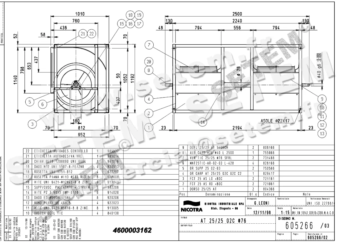4624003162-VENTILATEUR NICOTRA GEBHARDT AT25/25G2C *605266*