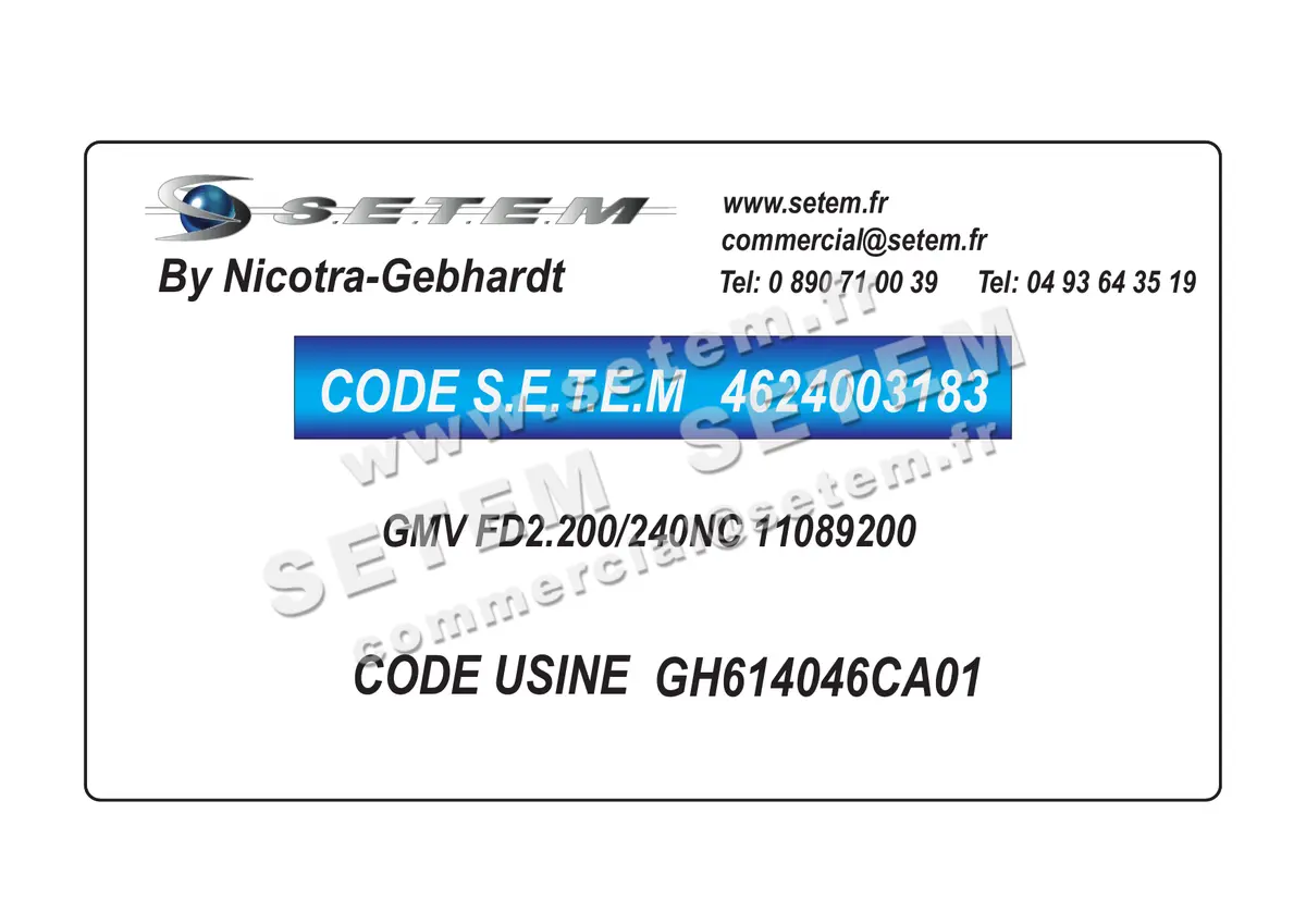 4624003183-GMV NICOTRA GEBHARDT FD2.200/240NC 11089200 *GH614046CA01* 2