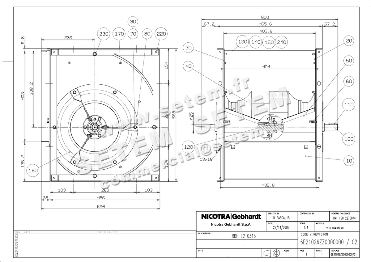 4624003294-VENTILATEUR NICOTRA GEBHARDT RDH315E2(R) *6E21026ZZ0000000* 2