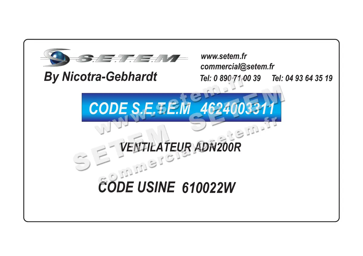 4624003311-VENTILATEUR NICOTRA GEBHARDT ADN200R *610022W*