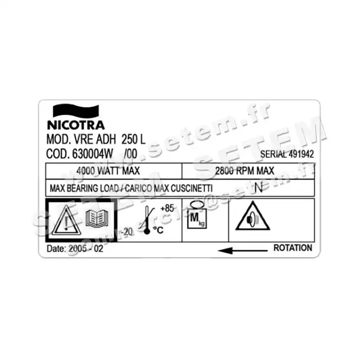 4624003516-VENTILATEUR NICOTRA GEBHARDT VRE ADH250L *630004W* 4