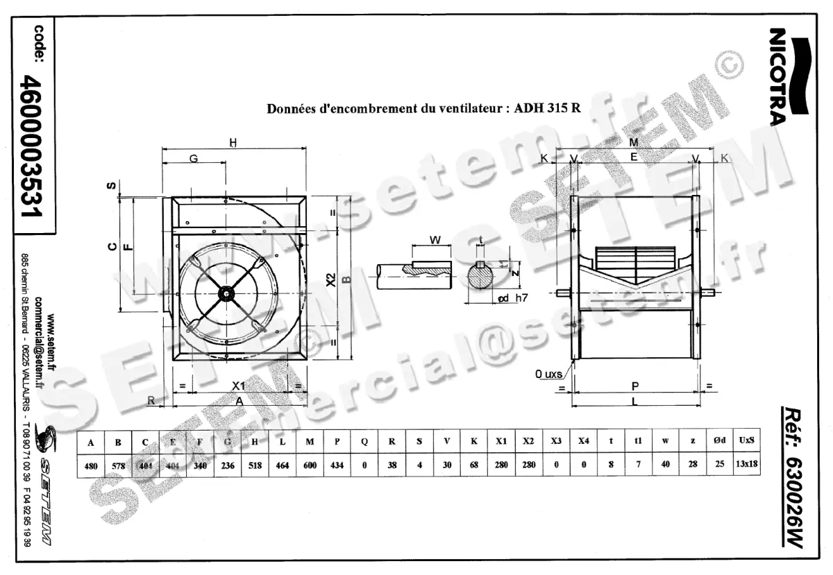 4624003531-VENTILATEUR NICOTRA GEBHARDT VRE ADH315R *630026W* 2