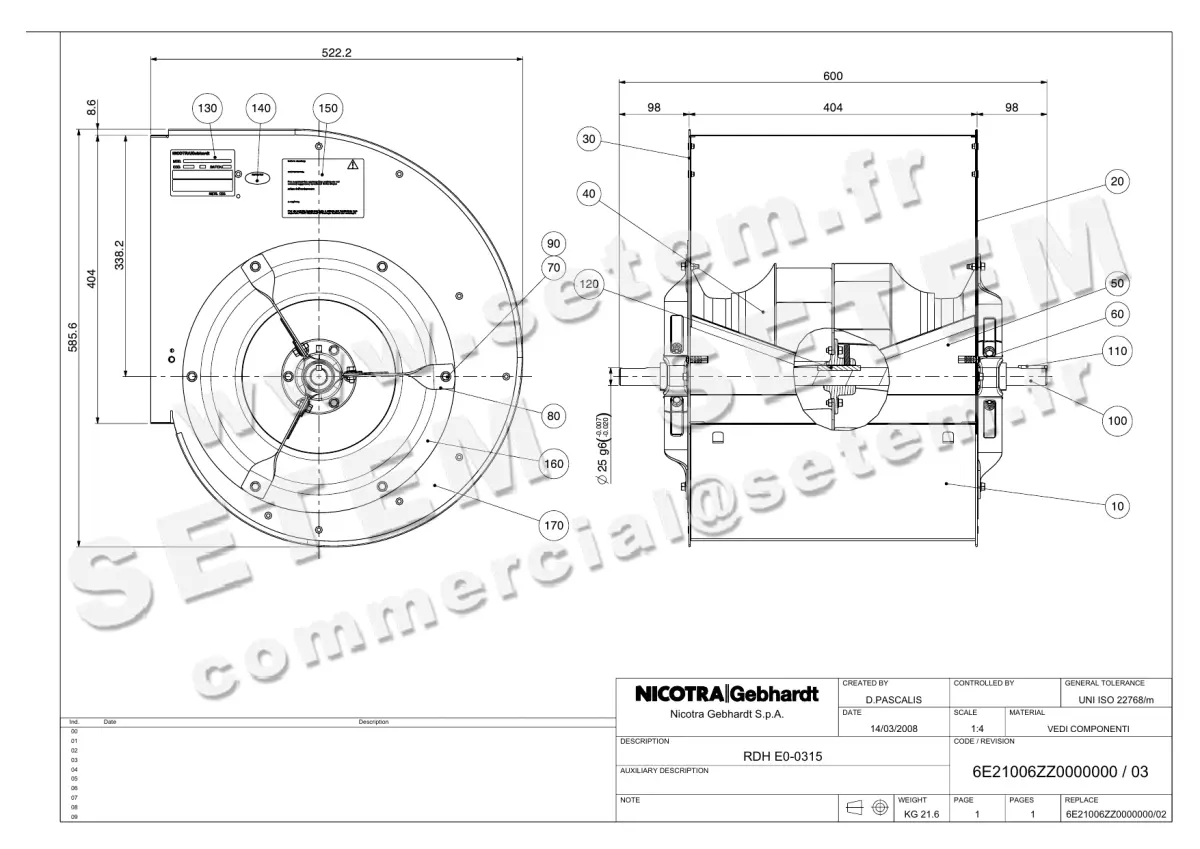 4624003559-VENTILATEUR NICOTRA GEBHARDT RDH315E0 *6E21006ZZ0000000* 2