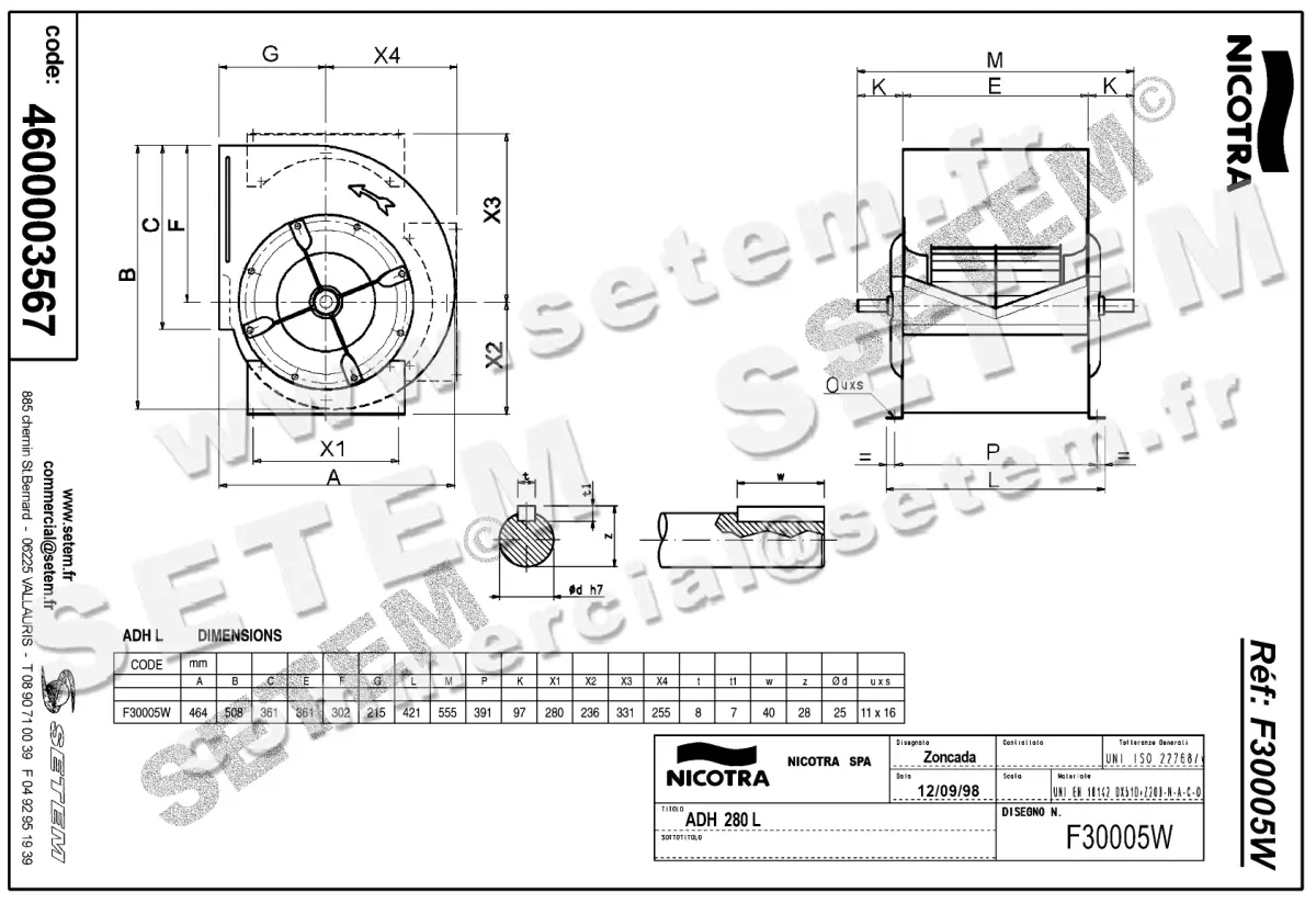 4624003567-VENTILATEUR NICOTRA GEBHARDT VRE ADH280L *F30005W* 2