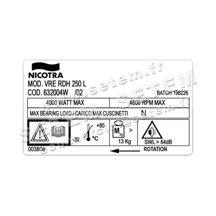 4624003699-VENTILATEUR NICOTRA GEBHARDT RDH250L *632004W* 4