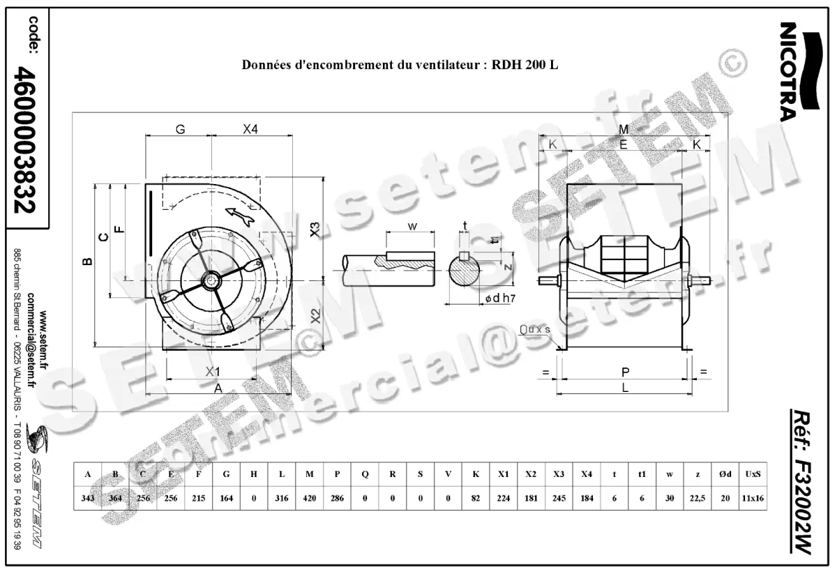 4624003832-VENTILATEUR NICOTRA GEBHARDT RDH200L *F32002W* 2
