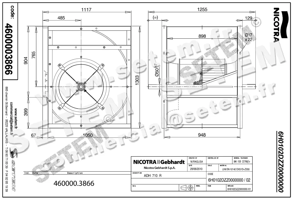 4624003866-VENTILATEUR NICOTRA GEBHARDT ADH710R *6H0102DZZ0000000* 2