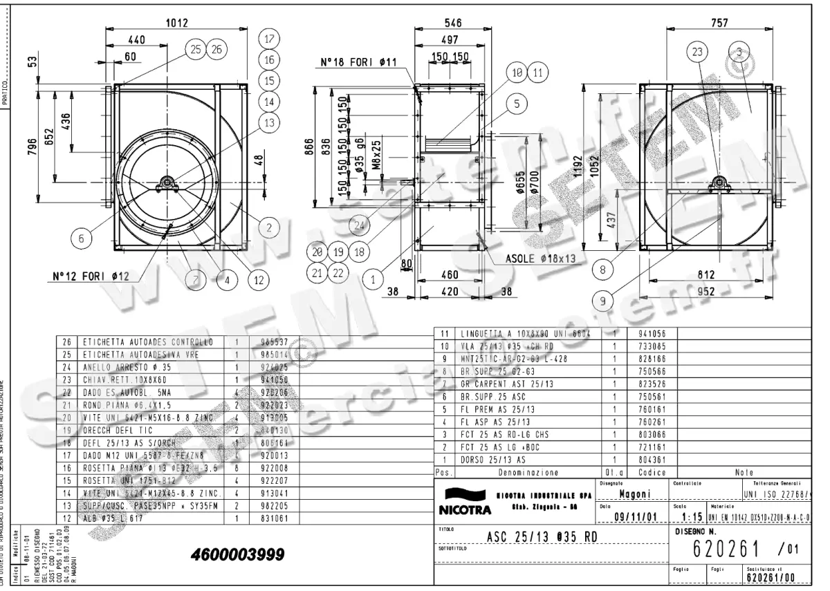4624003999-VENTILATEUR NICOTRA GEBHARDT ASC25/13RD *620261*