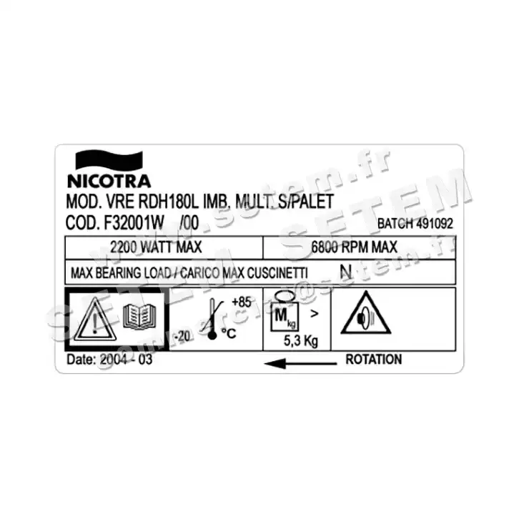 4624004081-VENTILATEUR NICOTRA GEBHARDT RDH180L *F32001W* 2