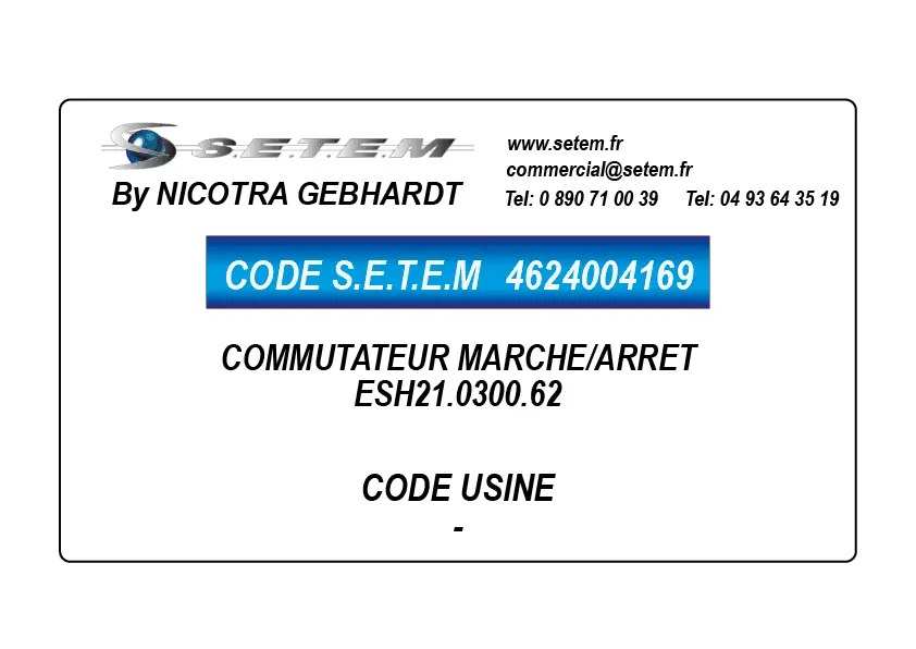 4624004169-COMMUTATEUR MARCHE/ARRET ESH21.0300.62