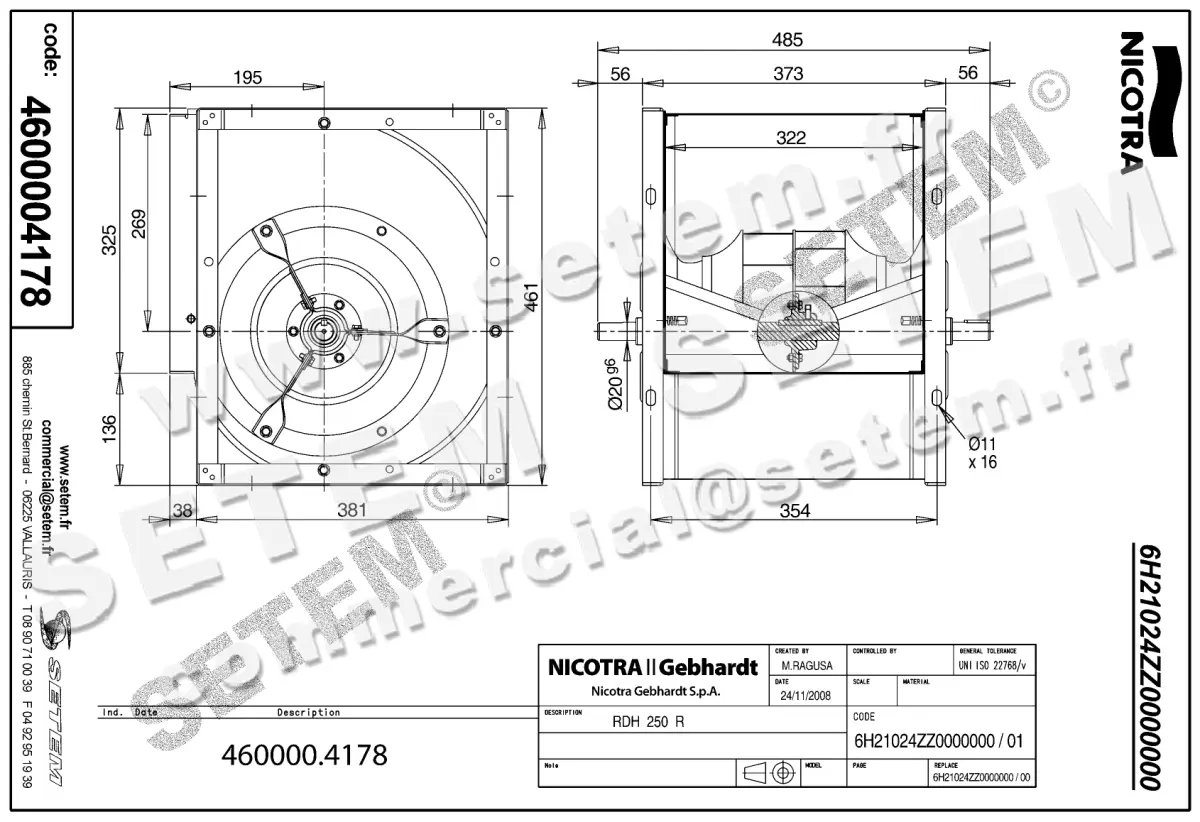 4624004178-VENTILATEUR NICOTRA GEBHARDT RDH250R *6H21024ZZ0000000* 2