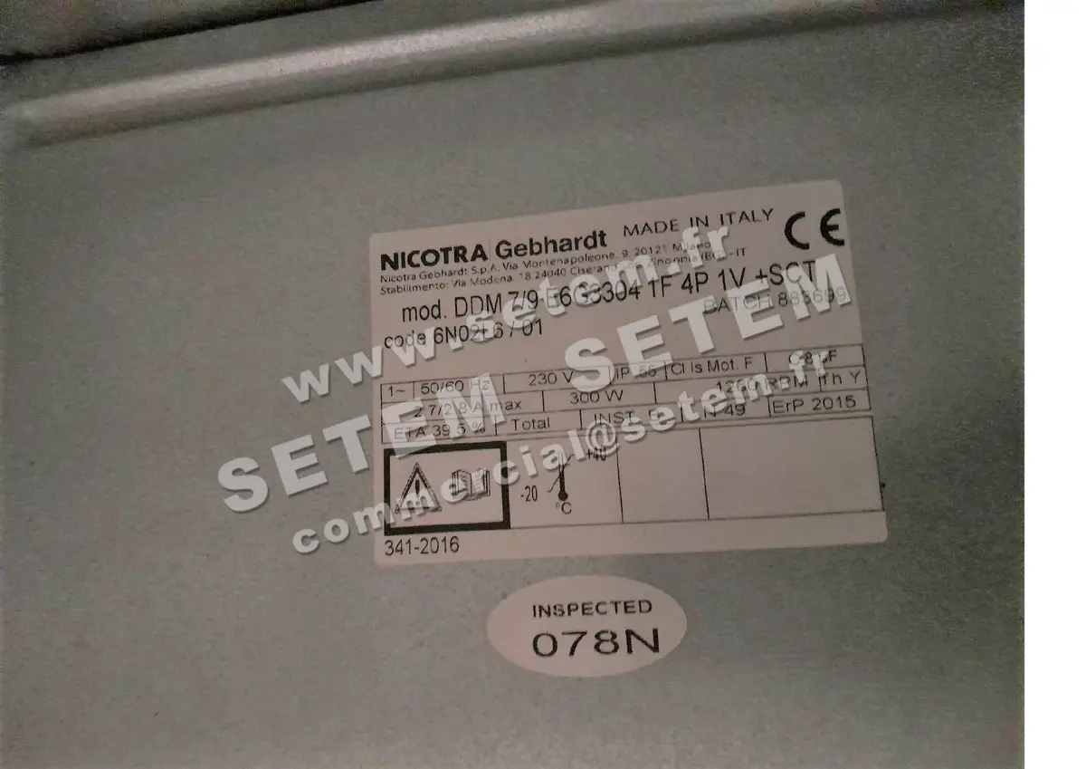 4624004354-VENTILATEUR NICOTRA GEBHARDT DDM7/9 300W 4P M230V 1V E6G3304 +BB *6N02L6*