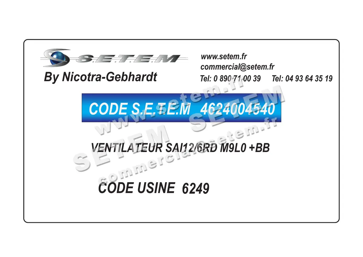 4624004540-VENTILATEUR NICOTRA GEBHARDT SAI12/6RD M9L0 +BB *6249*