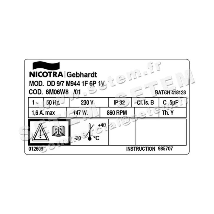 4624005022-VENTILATEUR NICOTRA GEBHARDT DD9/7 147W 6P M230V 1V M944 *FM06W8* 3