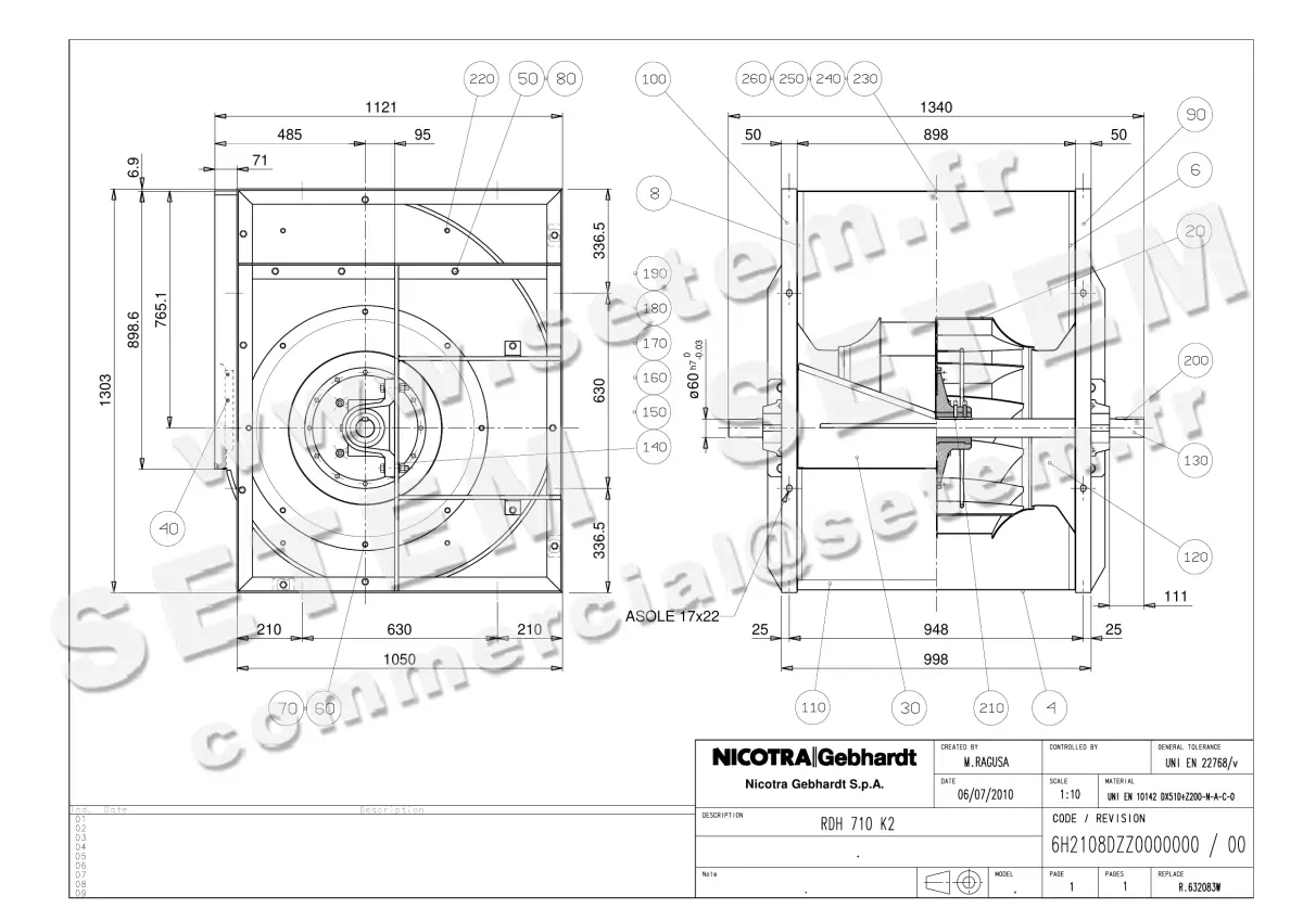 4624005041-VENTILATEUR NICOTRA GEBHARDT RDH710K2 *6H2108DZZ0000000* 2