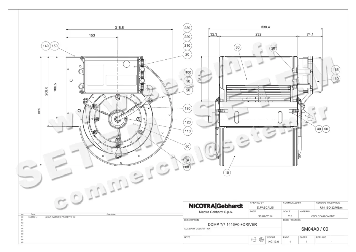 4624005058-VENTILATEUR NICOTRA GEBHARDT DDMP 7/7 1416A0 +DRIVER *6M04A0*