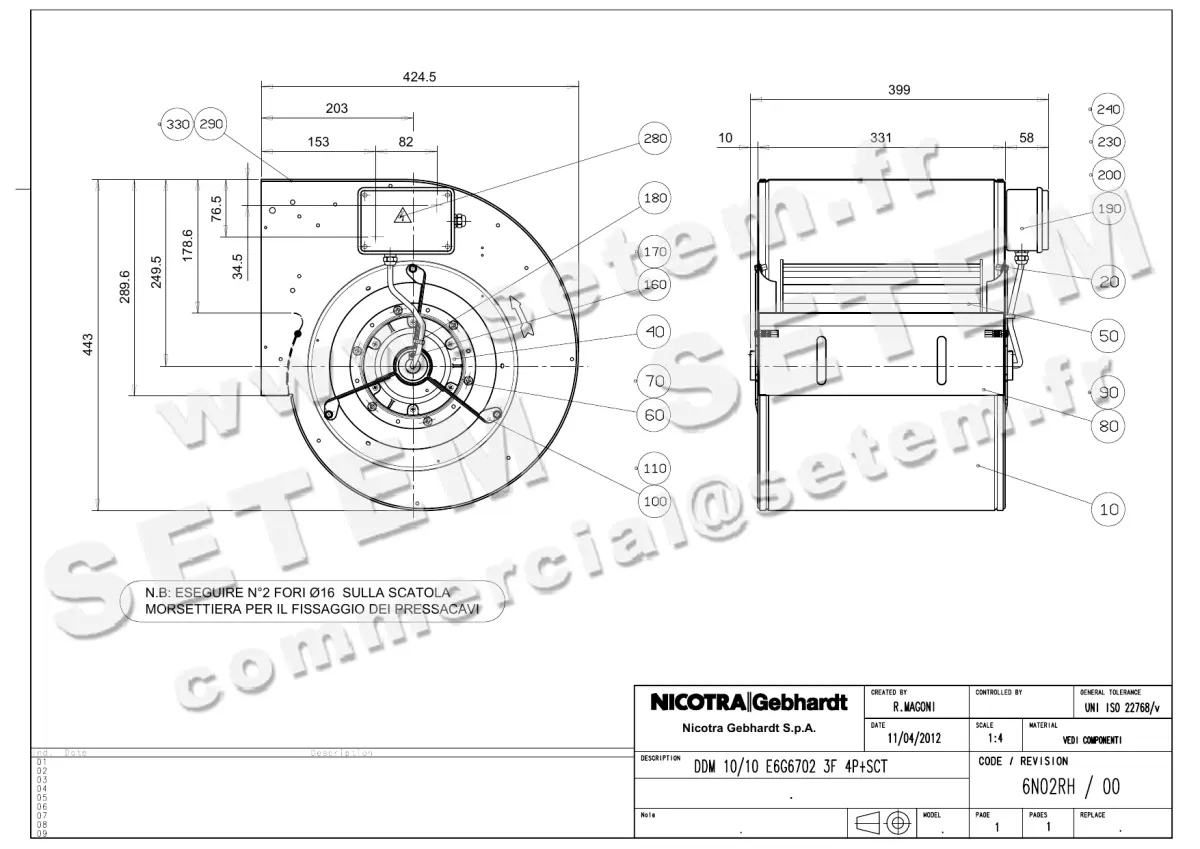 4624005099-VENTILATEUR NICOTRA GEBHARDT DDM10/10 750W 4P T400V 1V E6G6702 +BB *6N02RH*