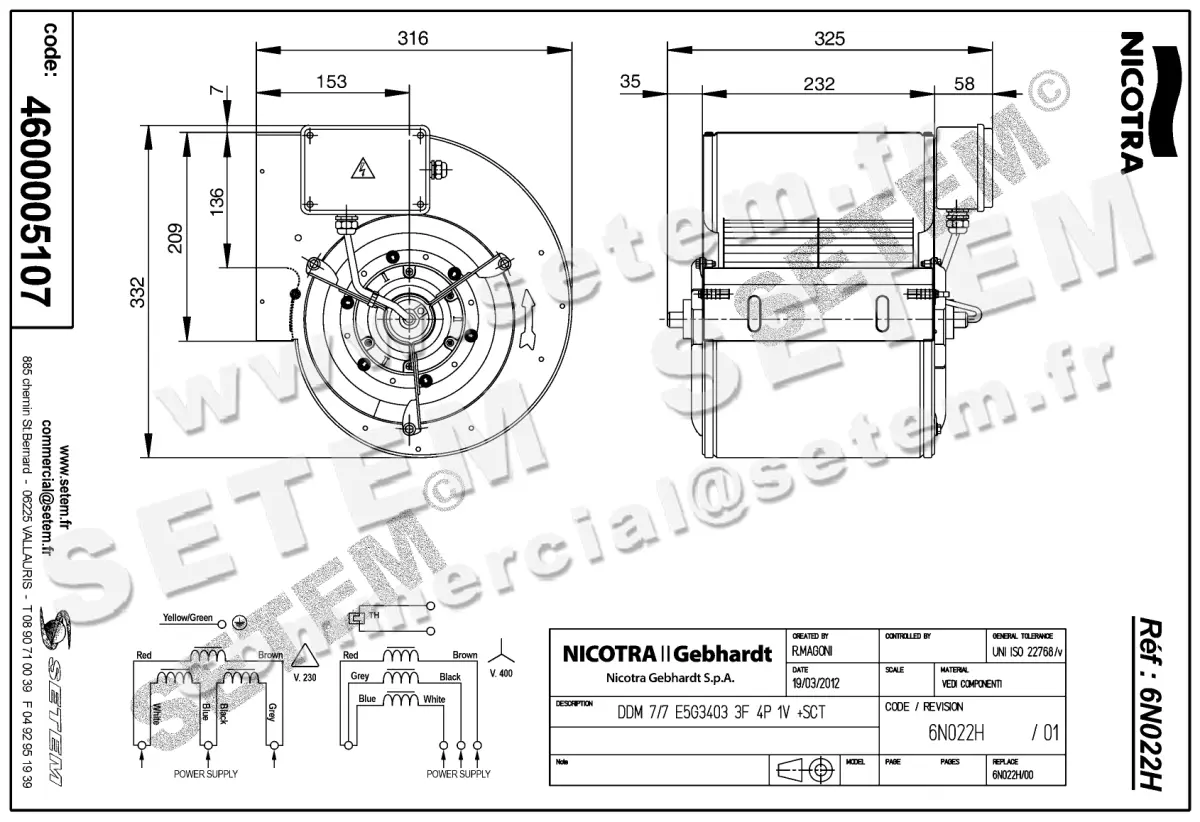 4624005107-VENTILATEUR NICOTRA GEBHARDT DDM7/7 147W 4P T230/400V 1V E5G3403 +BB *6N022H* 2