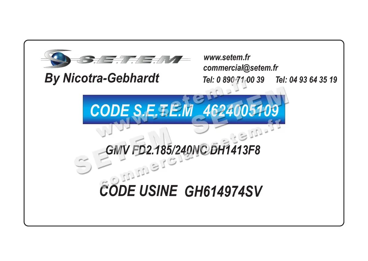 4624005109-GMV NICOTRA GEBHARDT FD2.185/240NC DH1413F8 *GH614974SV* 2