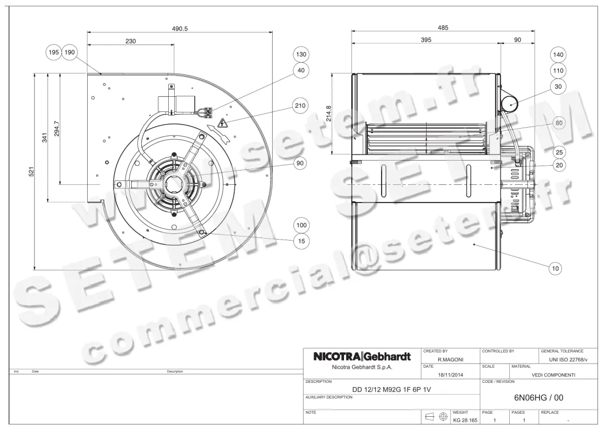 4624005114-VENTILATEUR NICOTRA GEBHARDT DD12/12 736W 6P M230V 1V M92G *6N06HG*