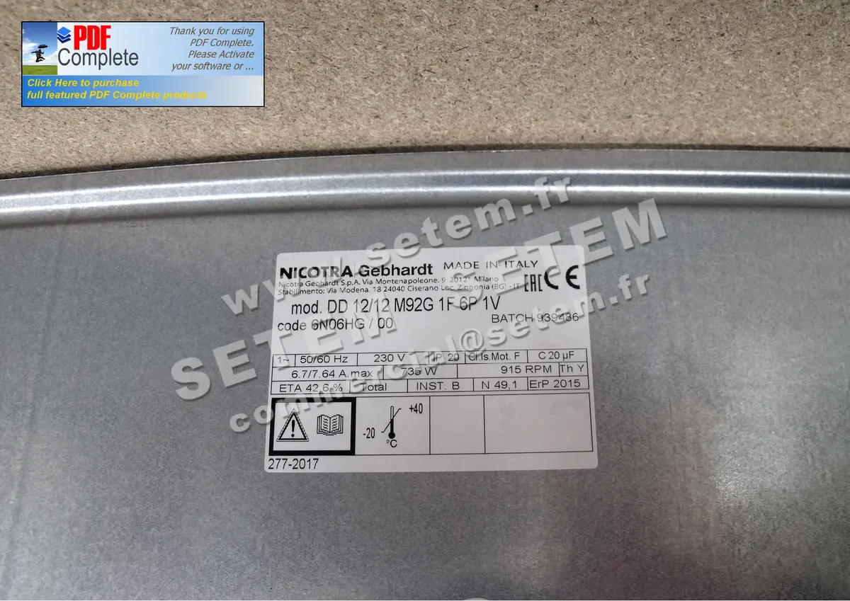 4624005114-VENTILATEUR NICOTRA GEBHARDT DD12/12 736W 6P M230V 1V M92G *6N06HG* 2