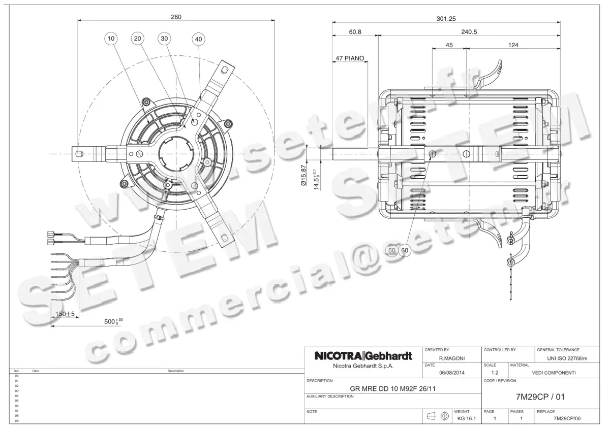 4624005119-MOTEUR NICOTRA GEBHARDT 1HO735.110.3VNA "14192F" *HOFM63TC0420*