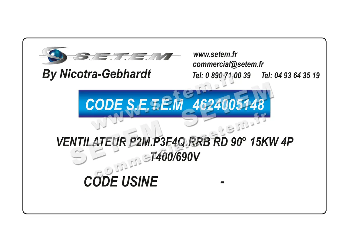 4624005148-VENTILATEUR NICOTRA GEBHARDT P2M.P3F4Q.RRB RD 90° 15KW 4P T400/690V