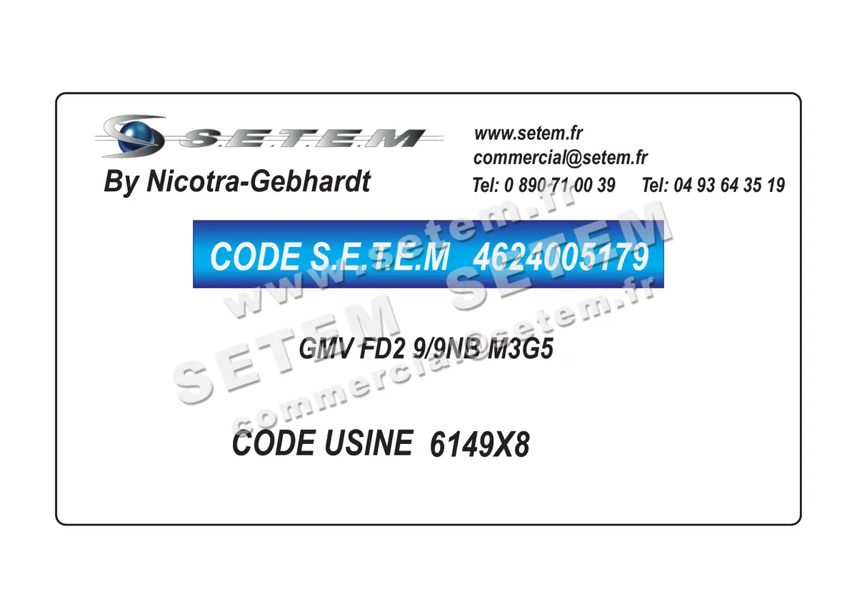 4624005179-GMV NICOTRA GEBHARDT FD2 9/9NB M3G5 *6149X8* 2