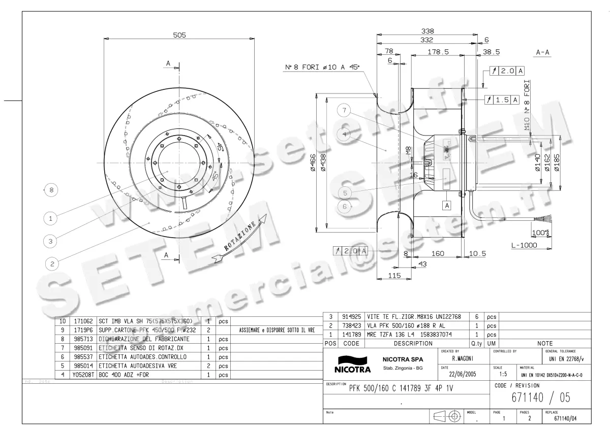 4624005220-MOTOTURBINE NICOTRA GEBHARDT PFK500/160C 145W 4P T400V 1V 141789 *671140*