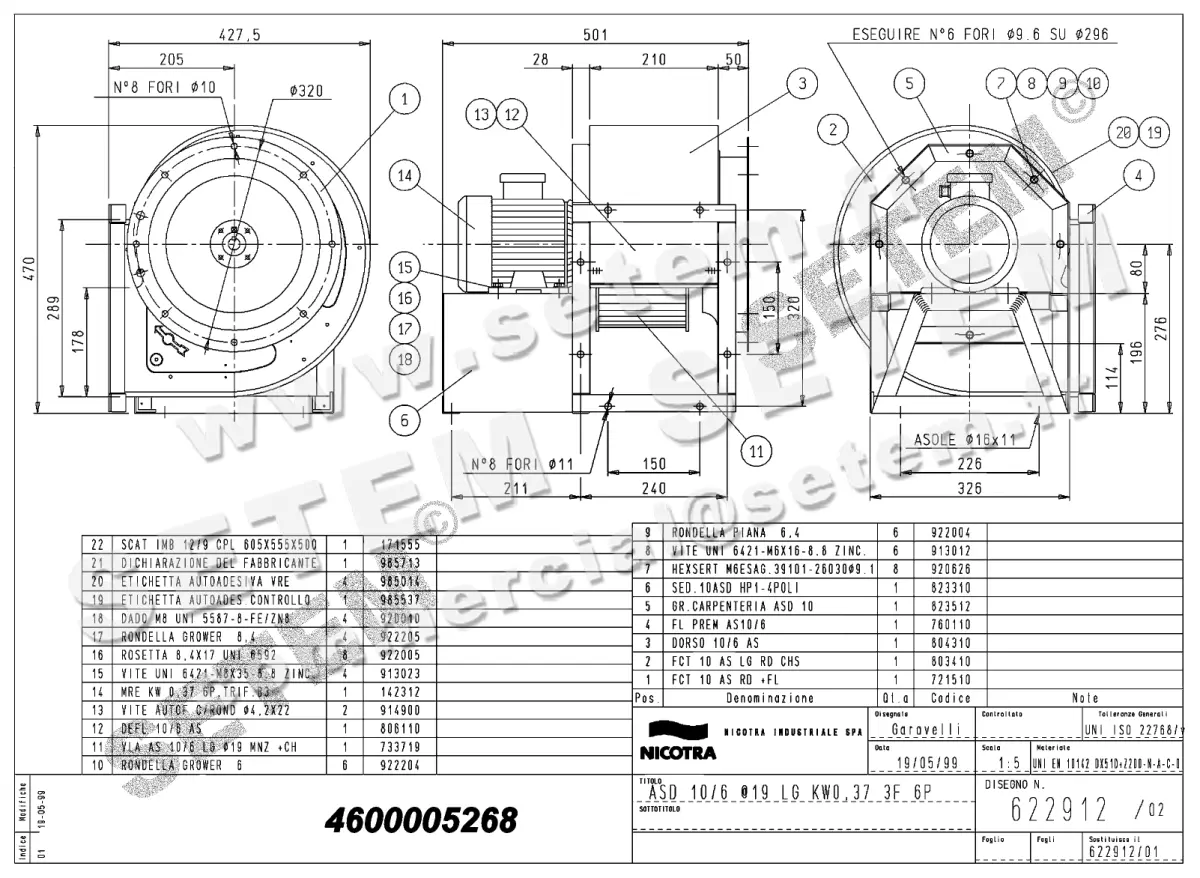 4624005268-VENTILATEUR NICOTRA GEBHARDT ASD10/6LG 375W 6P T230/400V 1V 142312 *622912*