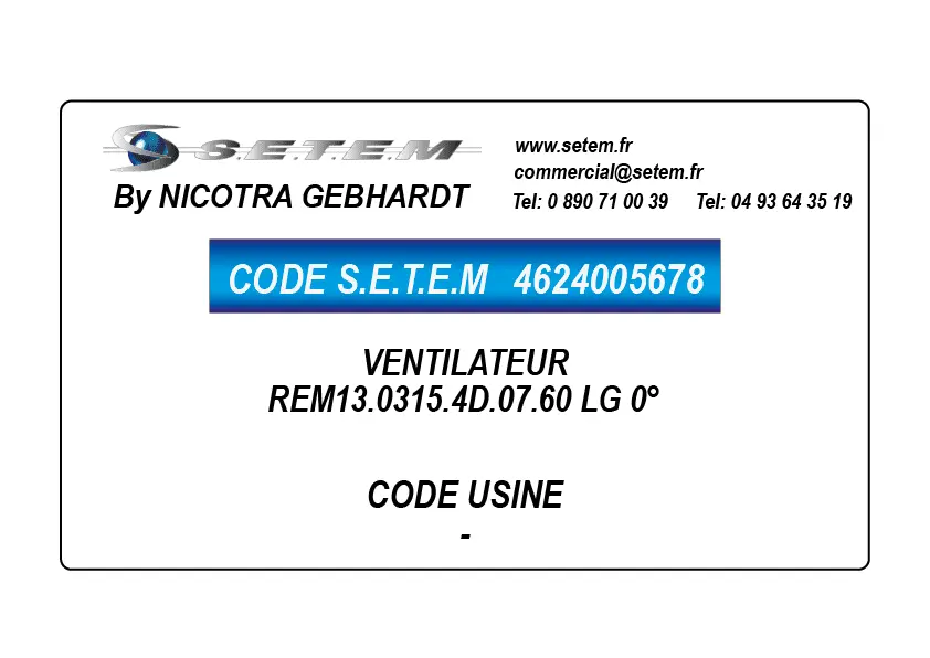 4624005678-VENTILATEUR REM13.0315.4D.07.60 LG 0°