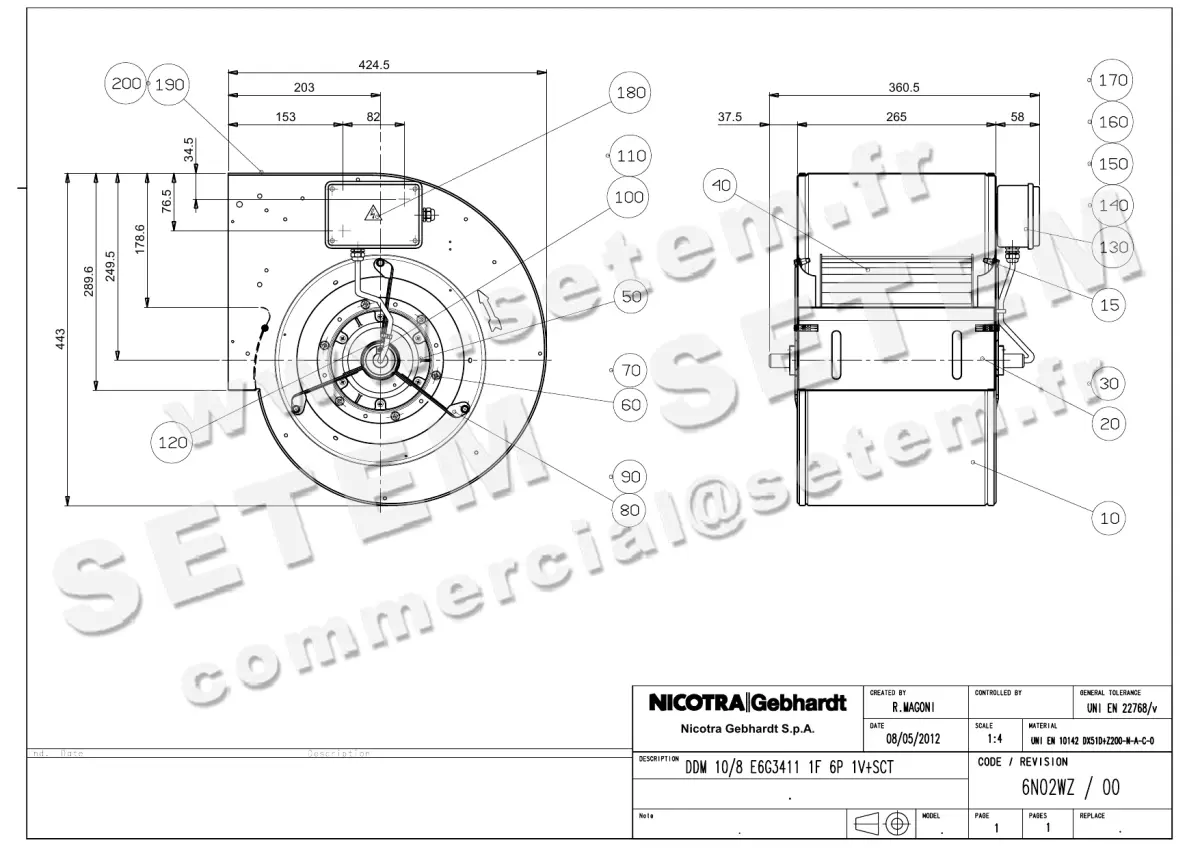 4624005734-VENTILATEUR NICOTRA GEBHARDT DDM10/8 225W 6P 1V M230V E6G3411 +BB *6N02WZ*
