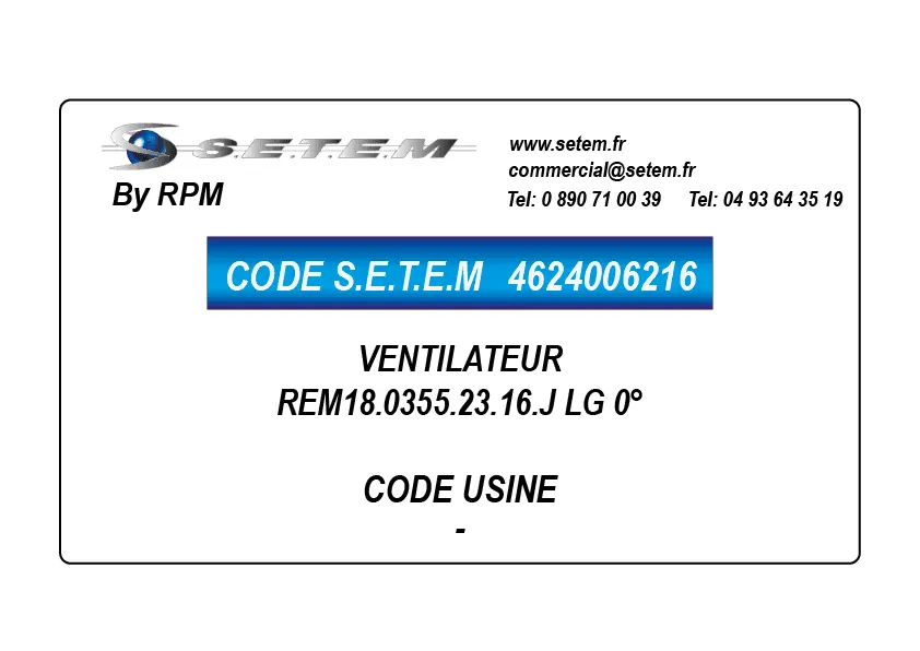 4624006216-VENTILATEUR REM18.0355.23.16.J LG 0°