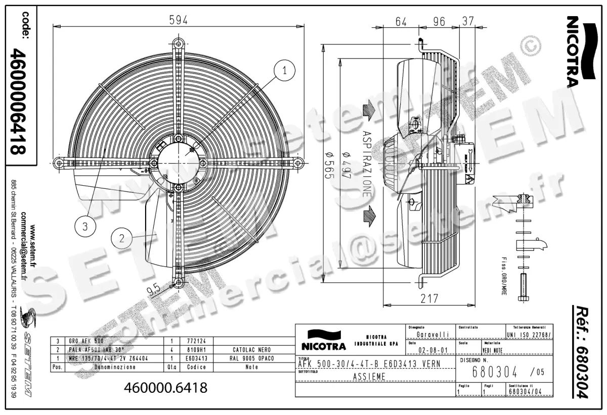 4624006418-VENTILATEUR NICOTRA GEBHARDT AFK500.30/4.4TB E6D3413 *680304* 2