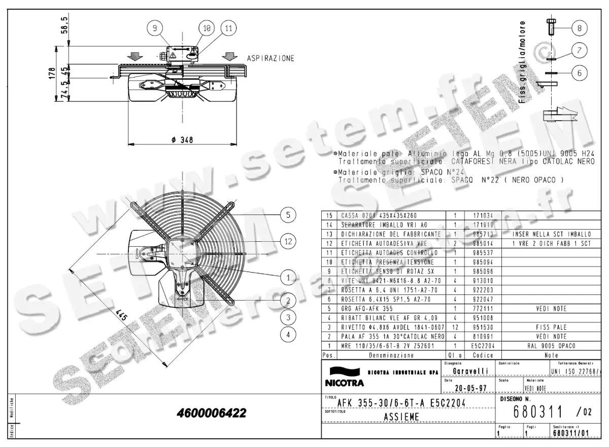 4624006422-VENTILATEUR NICOTRA GEBHARDT AFK355.30.6TA *680311*