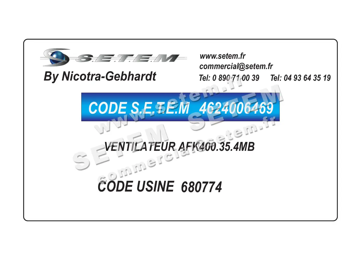 4624006469-VENTILATEUR NICOTRA GEBHARDT AFK400.35.4MB *680774* 2