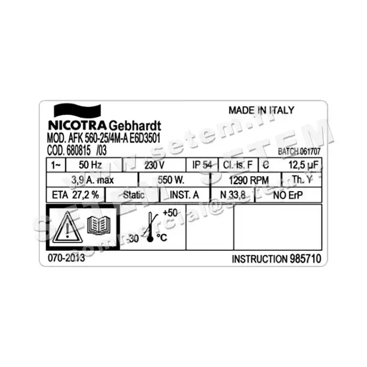 4624006480-VENTILATEUR NICOTRA GEBHARDT AFK560.25.4MA E6D3501 *680815* 3