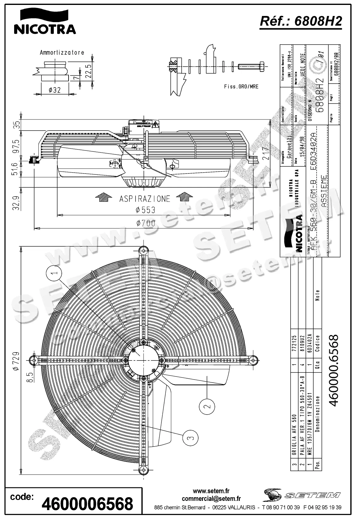 4624006568-VENTILATEUR NICOTRA GEBHARDT AFK560.30/6M.B E6D3402A *6808H2* 2