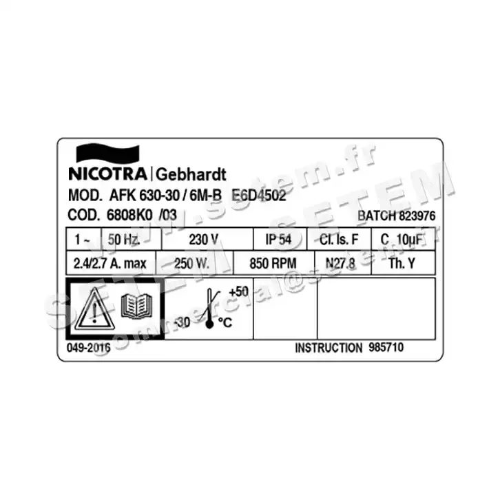 4624006575-VENTILATEUR NICOTRA GEBHARDT AFK630.30.6MB E6D4502 *6808K0* 3