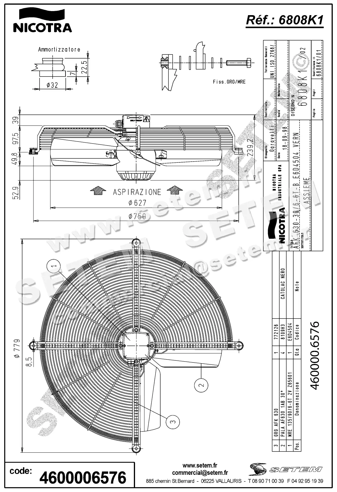 4624006576-VENTILATEUR NICOTRA GEBHARDT AFK630.30/6.6TB E6D4504 *6808K1* 2