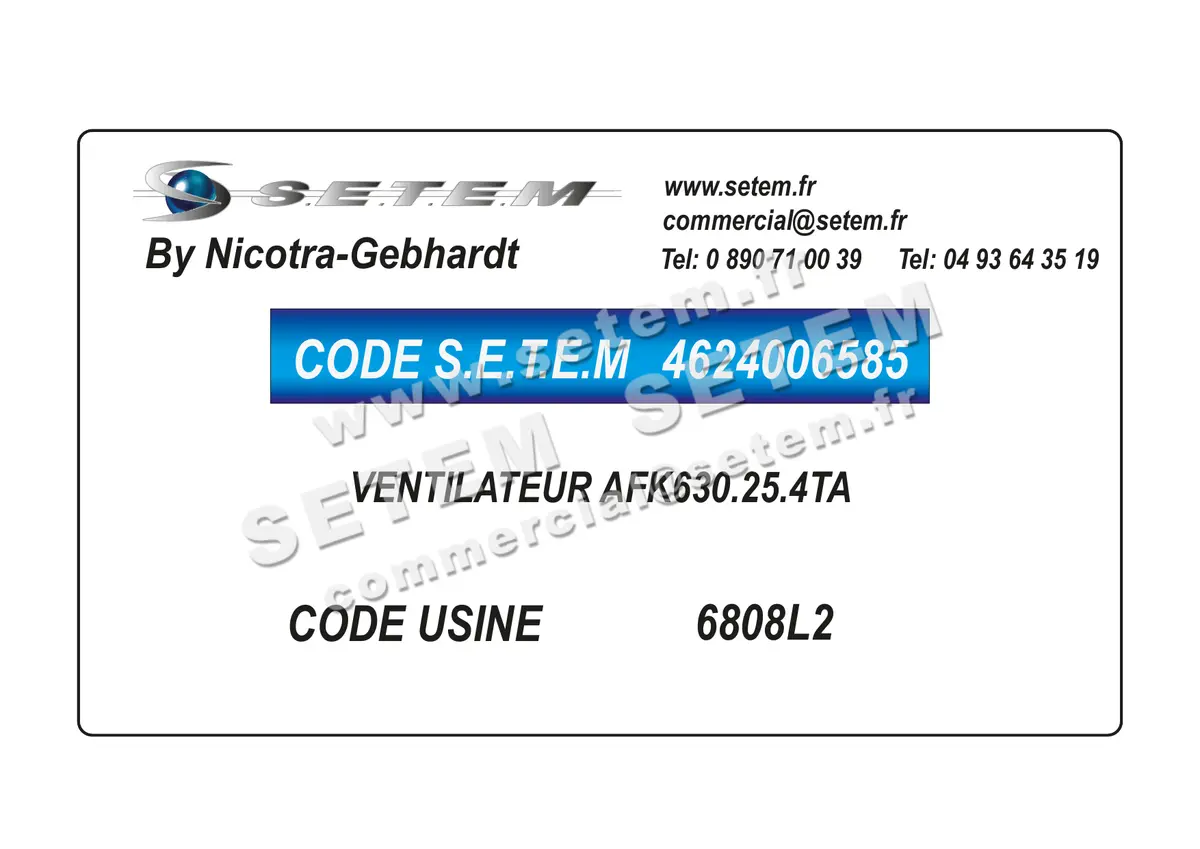 4624006585-VENTILATEUR NICOTRA GEBHARDT AFK630.25.4TA *6808L2* 2